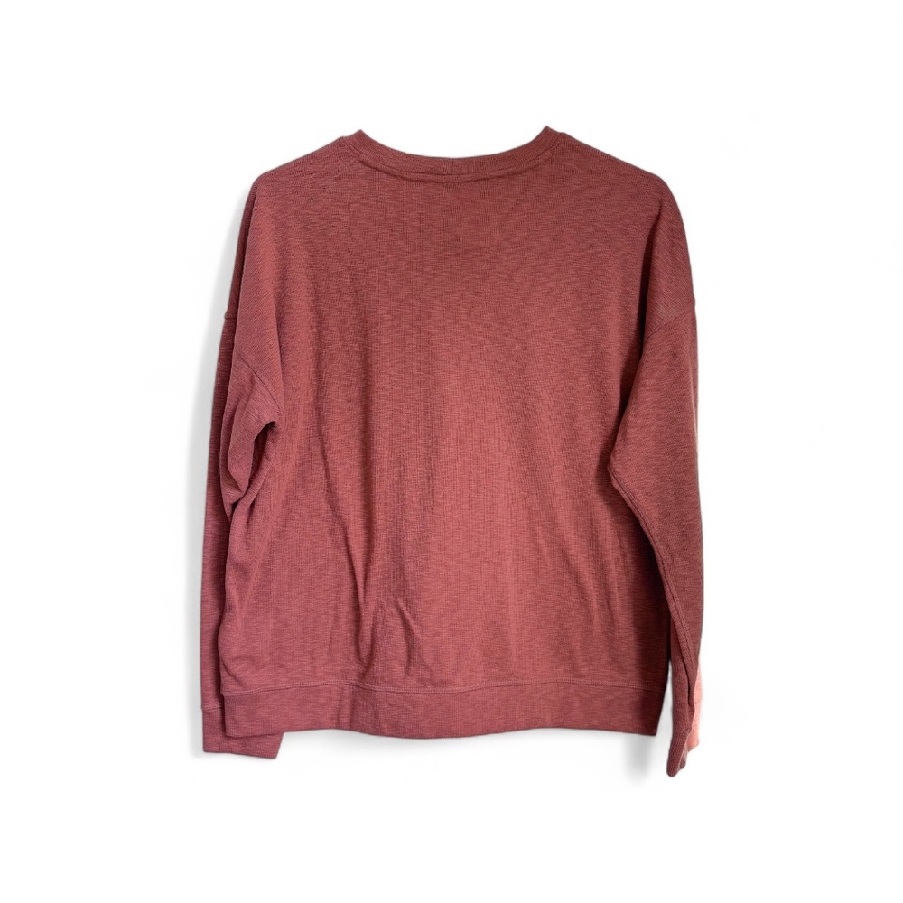 Vuori Sunrise Long Sleeve Crew Sweatshirt – Rosewood Heather – Women’s XS - Picture 2 of 6